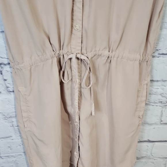 Thread & Supply Tan Shirt Dress With Fitted Waist - Picture 3 of 5